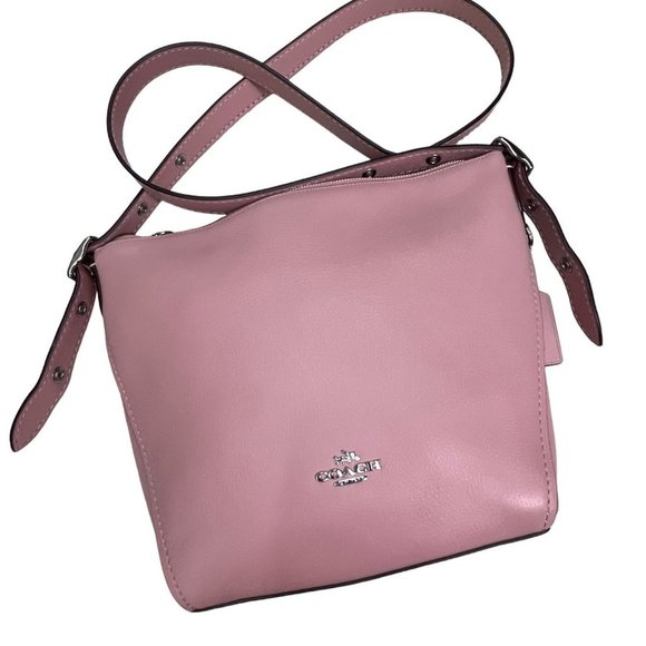 Coach Handbags - COACH Dufflette Pebble Leather Crossbody Shoulder Bag Purse Pink 21377